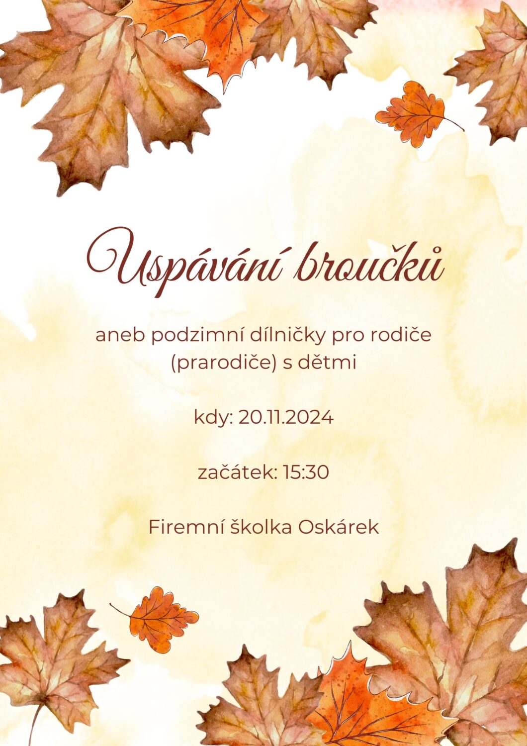 Uspávání broučků – podzimní dílničky