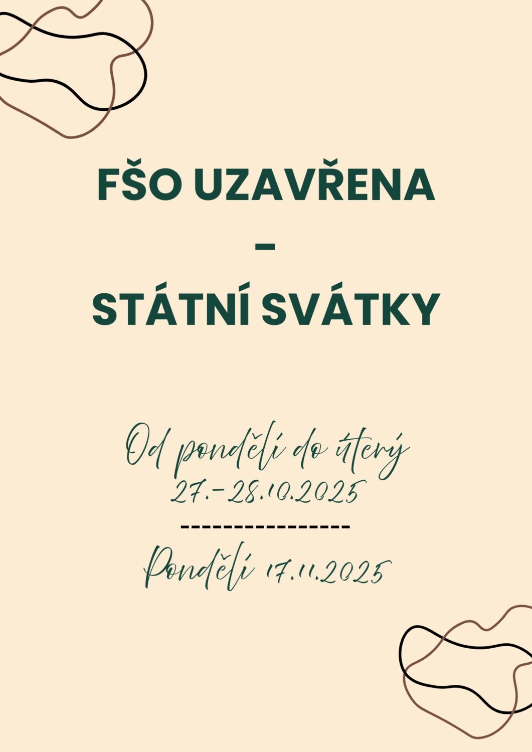 FŠO UZAVŘENA